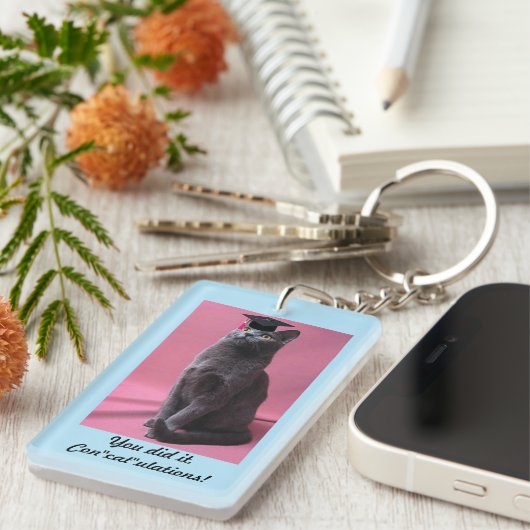 卒業猫 キーホルダー (正面右)