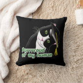 卒業猫 クッション (ブランケット)