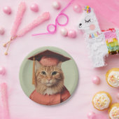 卒業猫 ペーパープレート (パーティー)