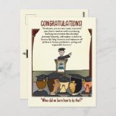 卒業生あいさつカード ポストカード (正面/裏面)