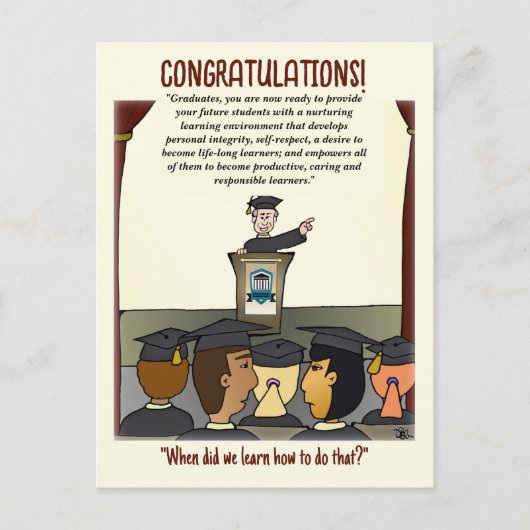 卒業生あいさつカード ポストカード (正面)