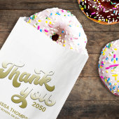 卒業生ありがとうシンプル金ゴールドタイポグラフィスクリプト フェイバーバッグ