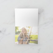 卒業生ありがとうモダンフォトブラックタイポグラフィ サンキューカード (内部)