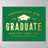 卒業生おめでとうパーティー 箔ポスター (正面)