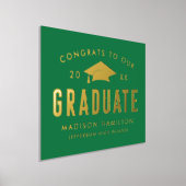 卒業生おめでとうパーティー 箔ポスター (レイダウン)