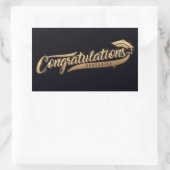 卒業生おめでとう 長方形シール (バッグ)