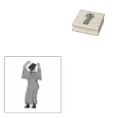 卒業生おもしろい跳躍又は踊り ラバースタンプ (押印)