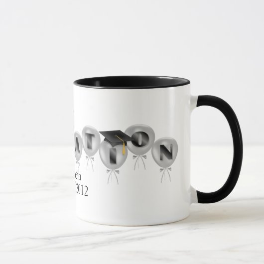 卒業生が付いている2012の気球のクラスは卒業をおおいます マグカップ (右)