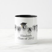 卒業生が付いている2012の気球のクラスは卒業をおおいます マグカップ (中央)