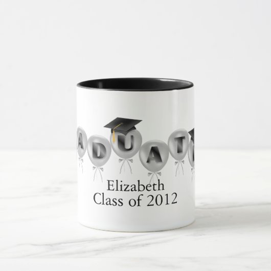 卒業生が付いている2012の気球のクラスは卒業をおおいます マグカップ (中央)