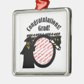 卒業生が卒業証書を受け取るフォトフレーム メタルオーナメント (左)