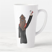 卒業生が卒業証書を持つイラストレーション カフェラテマグ (右)