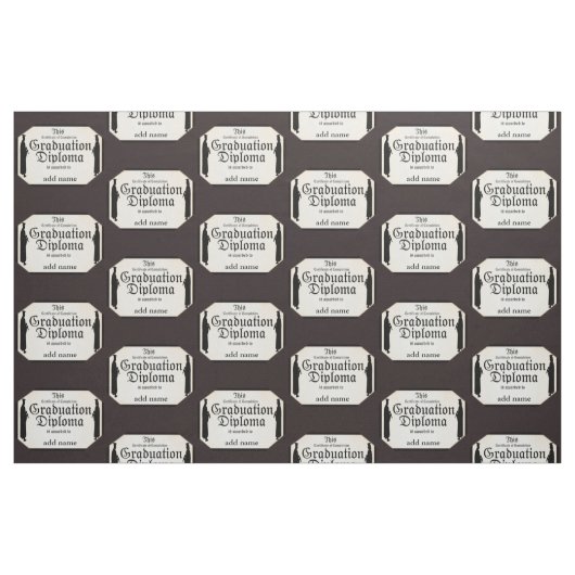 卒業生が高い卒業証書を持つ ファブリック (ヤード)