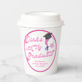 卒業生とディンクス ピンクのピックルボール卒業式 紙コップ (正面)