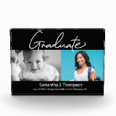 卒業生と今の高校卒業写真 フォトブロック (正面)