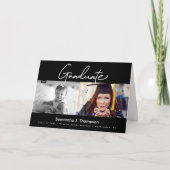 卒業生と今の高校卒業写真 案内状 (正面)