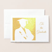 卒業生に 箔カード (封筒付き正面)