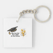 卒業生のために帽子を飛ばす キーホルダー (裏面)