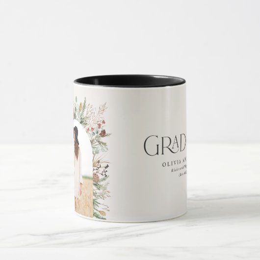 卒業生のアーチ1写真兵馬俑モダン マグカップ (中央)