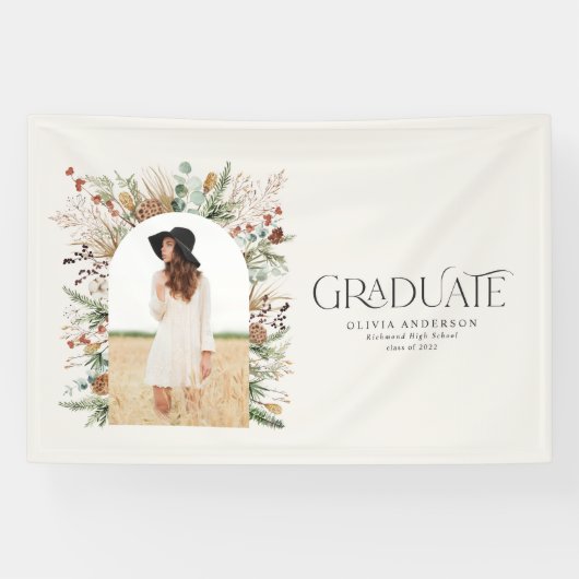 卒業生のアーチ1写真兵馬俑モダン 横断幕 (横)