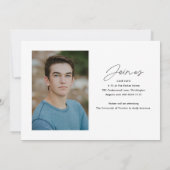 卒業生のクラス写真の卒業 招待状 (裏面)