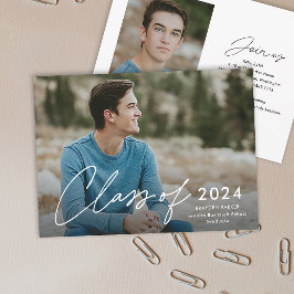 卒業生のクラス写真の卒業 招待状