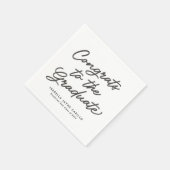 卒業生のシンプルおめでとう スタンダードカクテルナプキン (角)
