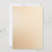 卒業生のタイポグラフィのばら色の金ゴールドホイルの卒業の帽子 招待状 (裏面)