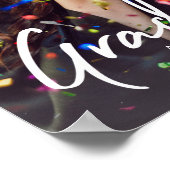 卒業生のタイポグラフィ写真 ポスター (角)