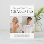 卒業生のダブル卒業祝いパーティー 招待状 (スタンド正面)