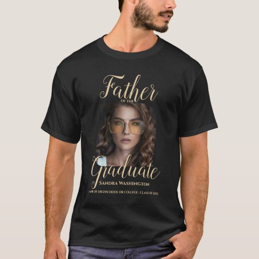 卒業生のパパのフォトTシャツ Tシャツ (正面)