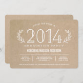 卒業生のリース|の卒業の招待状 招待状 (正面/裏面)