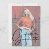 卒業生の写真パーティー招待状を祝おう 招待状 (正面)