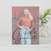 卒業生の写真パーティー招待状を祝おう 招待状 (スタンド正面)