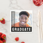卒業生の写真モダン スタンダードカクテルナプキン (インサイチュ)