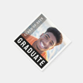 卒業生の写真モダン スタンダードカクテルナプキン (角)