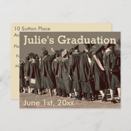 卒業生の写真ライン 案内ポストカード (正面/裏面)