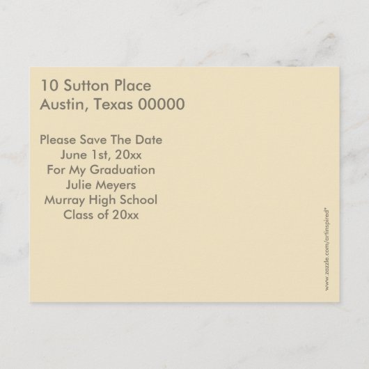 卒業生の写真ライン 案内ポストカード (裏面)