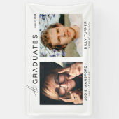 卒業生の写真合同おめでとう! 横断幕 (縦)