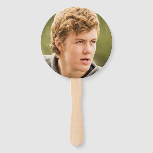 卒業生の写真黒金ゴールド ハンドファン (裏面)