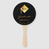 卒業生の写真黒金ゴールド ハンドファン (正面)