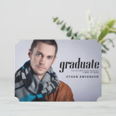 卒業生の写真 卒業パーティーを祝おう 招待状 (スタンド正面)