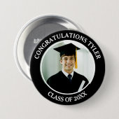 卒業生の名前と写真 缶バッジ (正面&裏面)