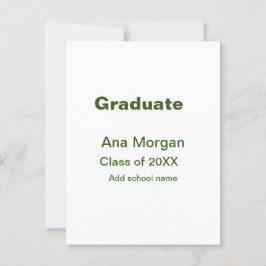 卒業生の名前 学校名 20XX年クラス シンプル ポストカード