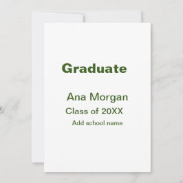 卒業生の名前 学校名 20XX年クラス シンプル 招待状