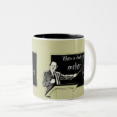 卒業生の学校 ツートーンマグカップ (正面右)