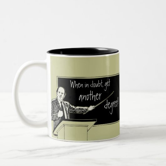 卒業生の学校 ツートーンマグカップ (左)