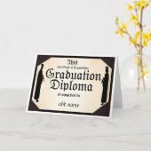 卒業生の常任卒業証書 カード (黄色い花)