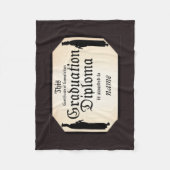 卒業生の常任卒業証書 フリースブランケット (正面)