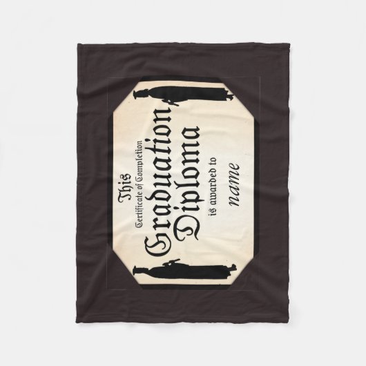 卒業生の常任卒業証書 フリースブランケット (正面)